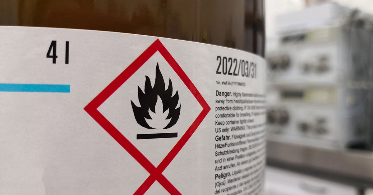 Hazardous flammable chemical