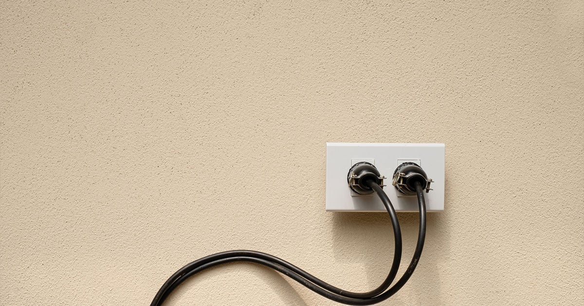 Plugs in a wall