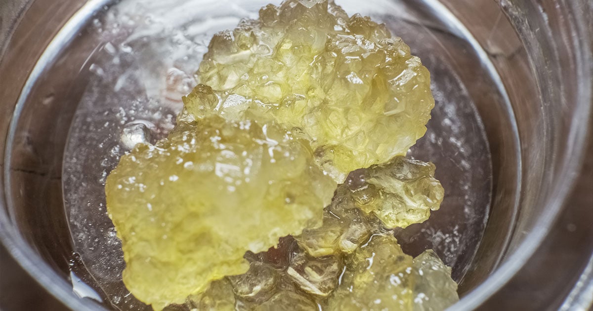 THCA crystals in terpene sauce